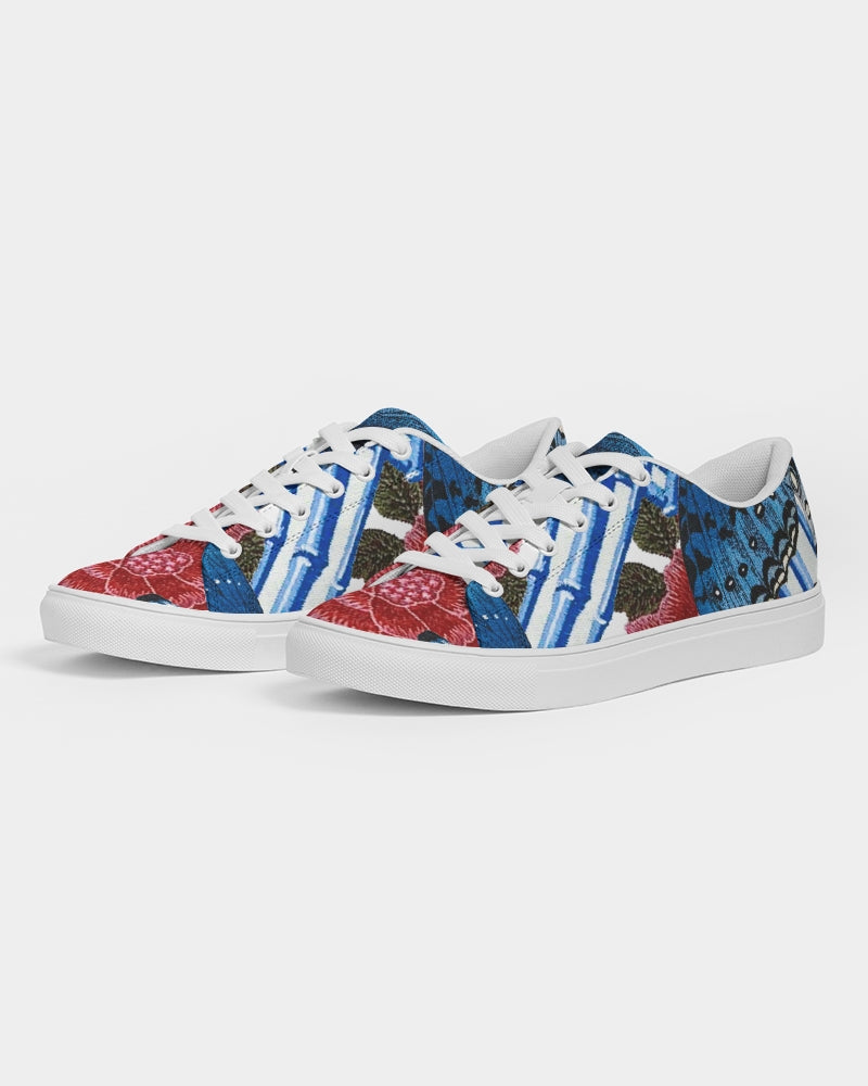 Butterflies and Roses Women's Faux-Leather Sneaker