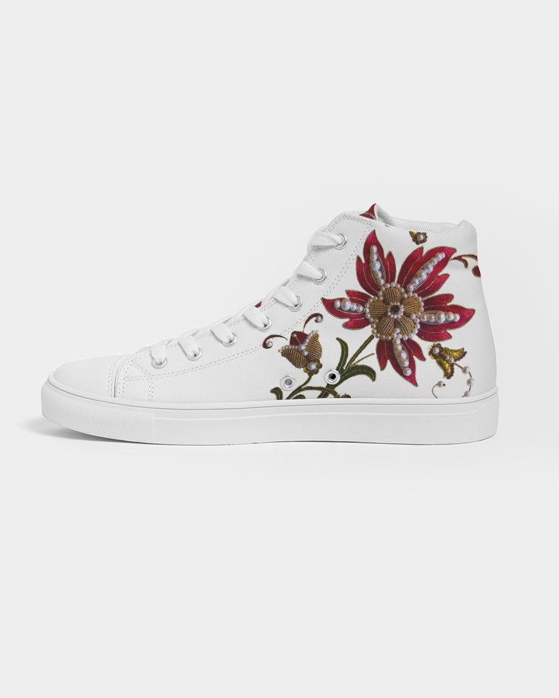 Crimson Aurum Flora Women's Hightop Canvas Shoe