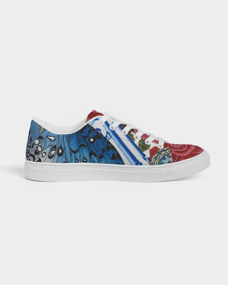 Butterflies and Roses Women's Faux-Leather Sneaker